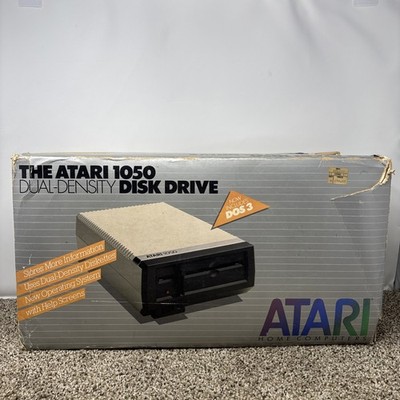 Atari 1050 Floppy Disk Drive Tested With All Cables Power And Data SIO In Box