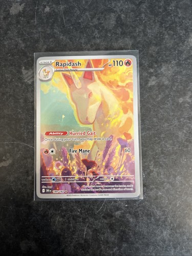 Pokémon TCG Rapidash 189/182 Destined Rivals Illustration Rare Card NM