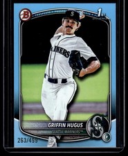 GRIFFIN HUGUS 2025 BOWMAN DRAFT SKY BLUE BORDER #BD-101 263/499