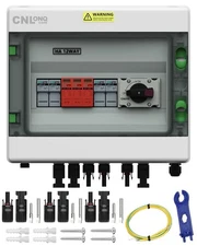 2 String Solar PV Combiner Box 2 in 1 Out IP65 DC1000V 32A Disconnect Switch ...