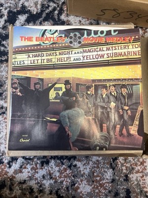 Beatles Movie Medley Excerpts From Reel Music 7'' Vinyl Single w/ Picture Sleeve
