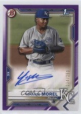 2021 Bowman Paper Prospect Purple Border 234/250 Yohanse Morel #PAPR-YM Auto ng3