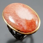 Jewellery 38 ct+ Natural Rhodochrosite Ring 925 Sterling Silver Size 8 /R473529