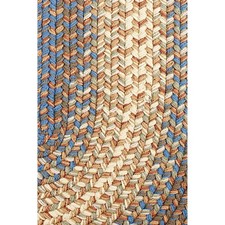Hartford Braided Rug for Indoor / Outdoor Use -Blue Lake