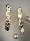 1958P WASHINGTON QUARTER 90% SILVER CH. BU BRILL. UNC. 40 COIN ROLL TYPE B REV.