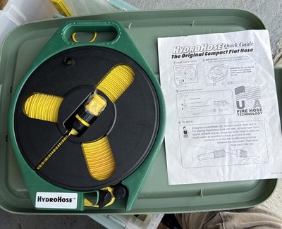 HydroHose 40 Ft Foot Flat Hose No Kink Hose & Reel ~ As Seen ON TV! See photos 