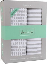Ely s Co. Waterproof Crib Sheet/Toddler Bed Sheets All-in-One Mattress
