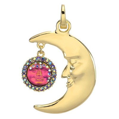 Kirks Folly Moon Magic Goddess Seaview Moon Open Ring Charm goldtone