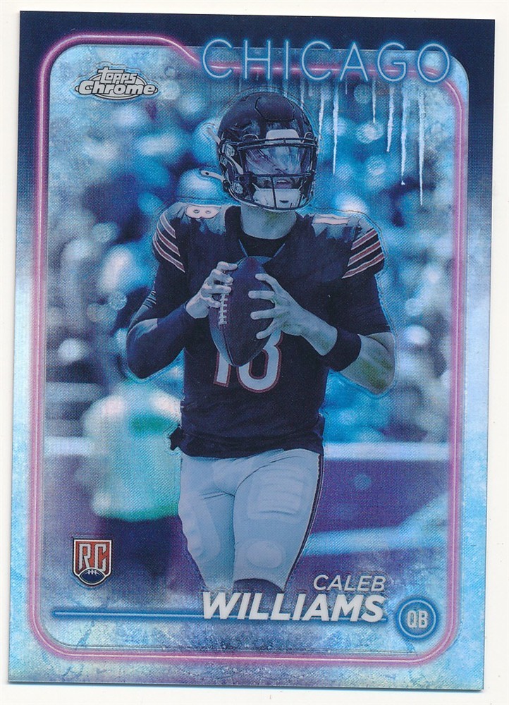 CALEB WILLIAMS 2024 TOPPS CHROME #202 RC ROOKIE FROZEN FRACTOR BEARS RARE SP /5