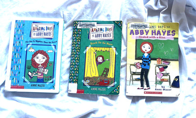 Amazing Days Of Abby Hayes Lot 3 Books Anne Mazer HC PB Ex-Library Kids Chapter