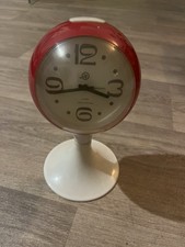 Tulpenfuss Kugelwecker Wecker 70er Victoria 4 Rubine Romania Handaufzug 22cm