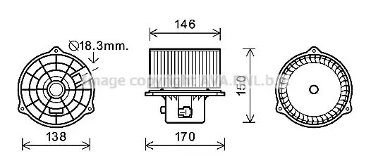 Ventola abitacolo HY8556 AVA QUALITY COOLING per HYUNDAI TRAJET SANTA FÉ I