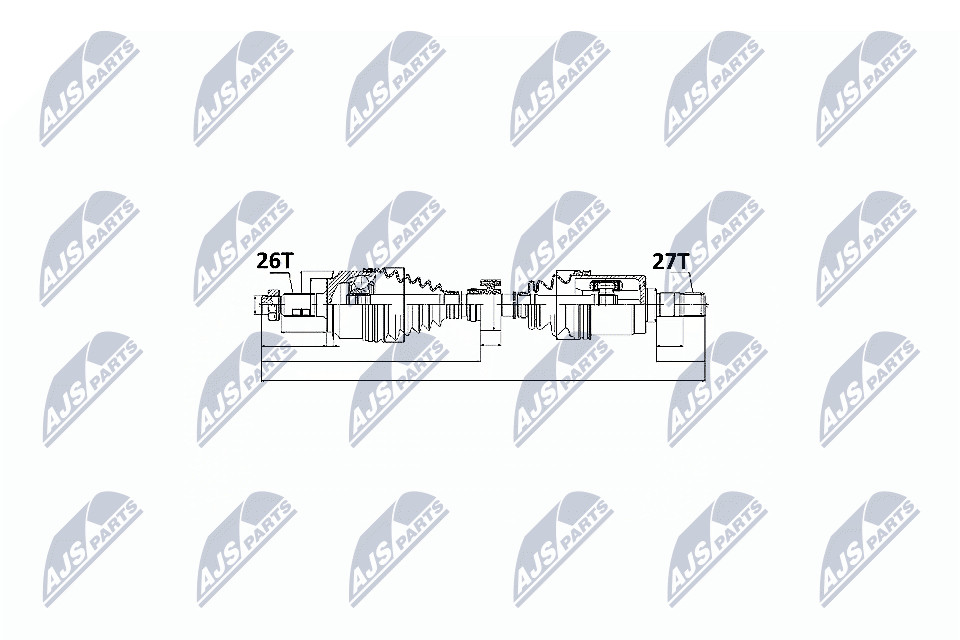 N.T.Y. NPW-HD-014.NTY Drive Shaft for HONDA - Image 6