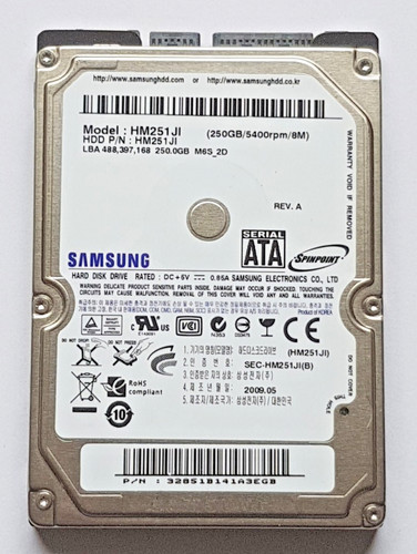 250 GB SATA Samsung Spinpoint HM251JI 5400rpm 8MB HDD 2.5" interne Festplatte