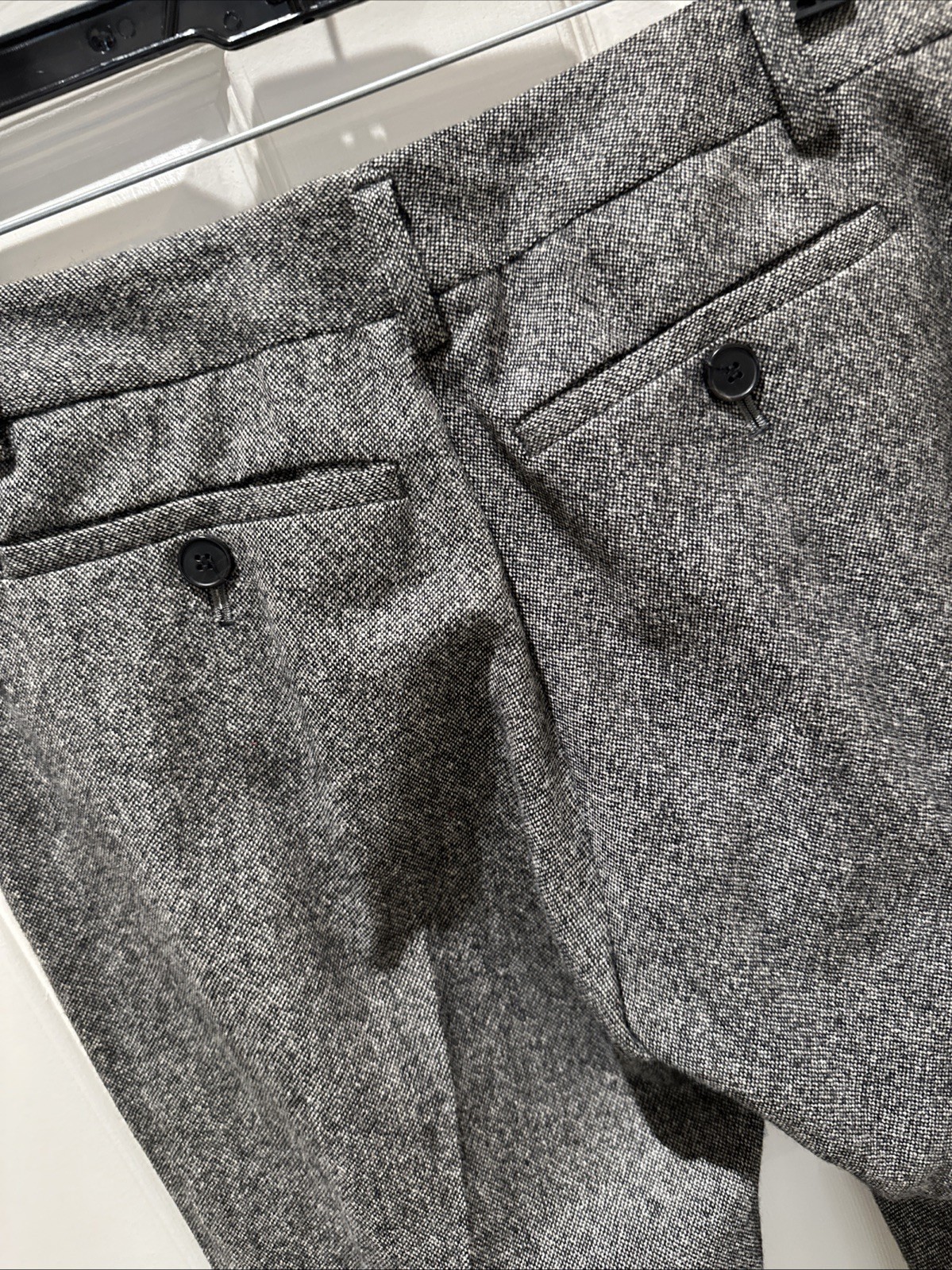 Barbara Bui Initials Wool Pants Gray Embroidered … - image 4