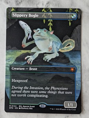Slippery Bogle (Borderless) Mythic | MTG SPG ECL Special Guest | Hexproof Beast
