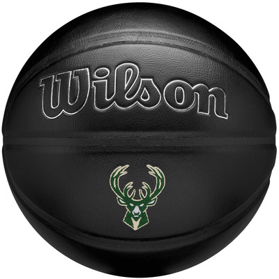 Basketball Unisex, Wilson NBA Team Premiere Milwaukee Bucks Ball, Schwarz