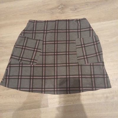 Mini Skirt 6 check Select Size 6 Grey Black Pink Checked Pockets Preppy