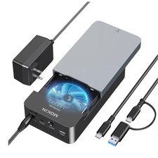 NVMe M.2 Duplicator Dual-Bay Offline Clone Tool-Free, 40Gbps USB4 NVMe SSD En...