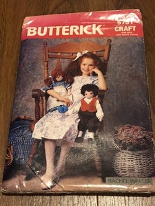 Butterick Country Dolls And Clothes Pattern 5751 Size 22" UNCUT