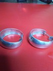 Vintage Mexican 925 Chunky Hoop Sterling Silver Earrings weigh 5.56 grams, TR-89 — photo 4