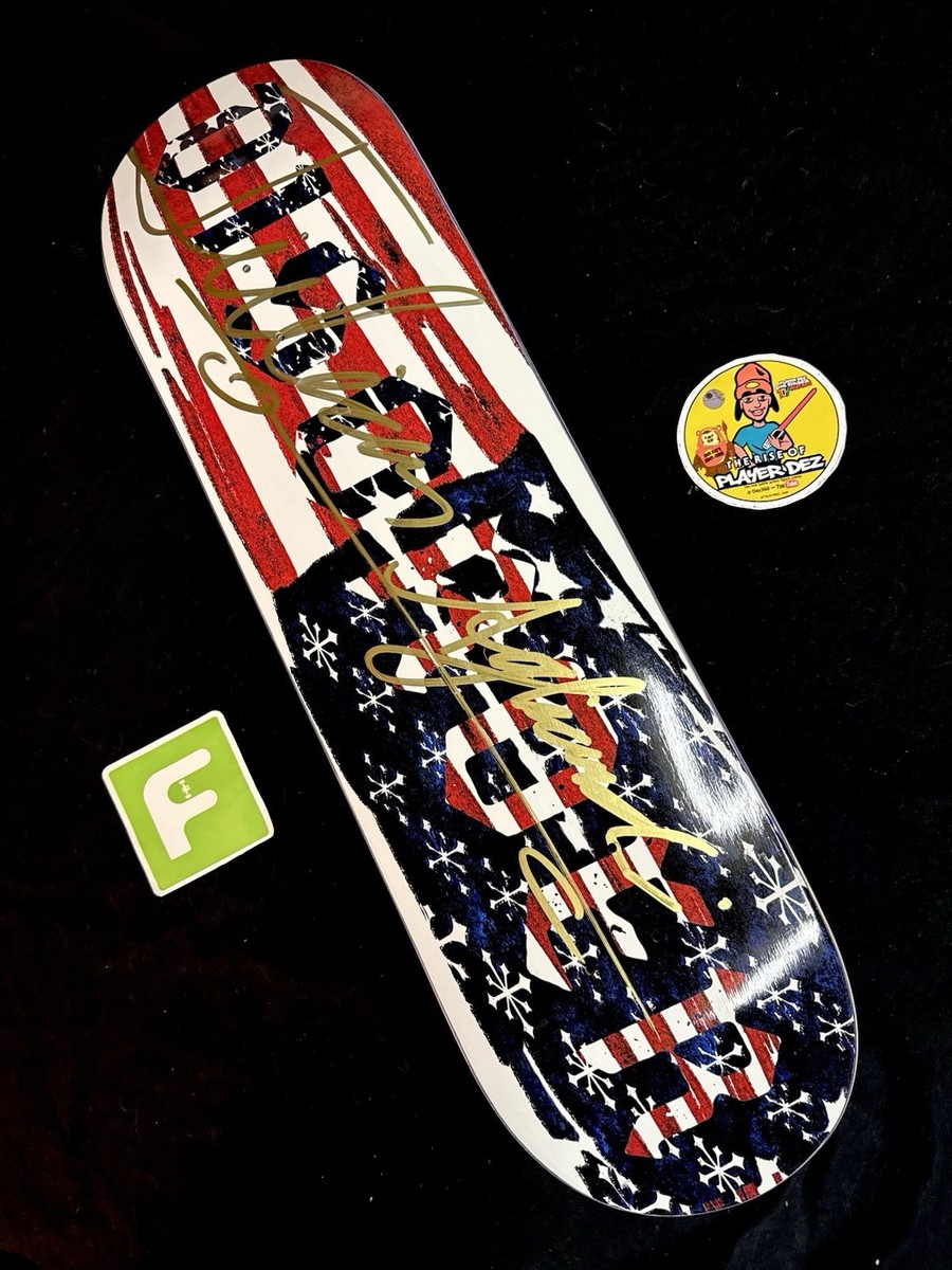RARE SIGNED Julian Agliardi USA Nyjah Huston Disorder Skateboard