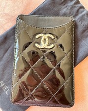CHANEL Kartenetui Kartenhalter Schwarz Lackle...