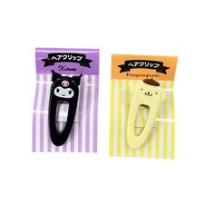 Sanrio Hair Clips Kuromi Pompompurin Set x 2 Kawaii NEW