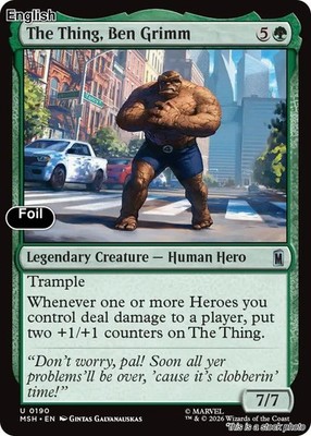 The Thing, Ben Grimm EN [MSH - 190] - NM [Foil] TCG MTG