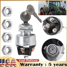 Universal Ignition Key Starter Switch With 2 Keys For Car Tractor Trailer Auto