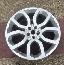 1 X GENUINE RANGE ROVER EVOQUE 5004 20" SPARKLE SILVER ALLOY WHEEL 8J BJ32-EB