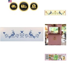Folk Art Border 2 Stencil - 15" x 3.5" Reusable Durable Mylar for Painting ...