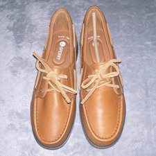 Sperry Brown Leather Lace-Up Boat Shoes womens US 6.5 Rubber Sole STS89454