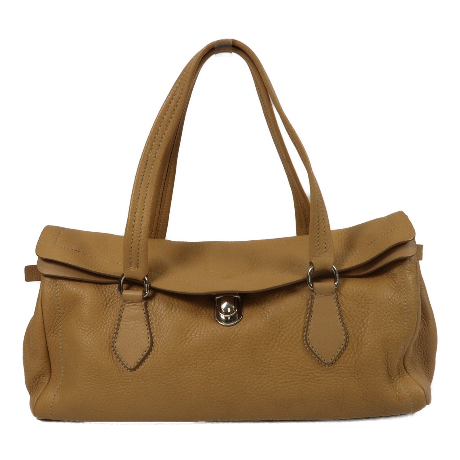 PRADA SHW Easy Bag Shoulder Bag Calfskin Leather Brown