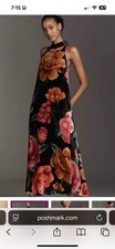 Anthropologie farm Rio Velvet Floral Dress NWT