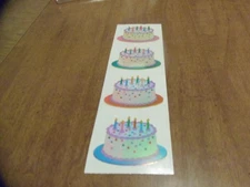 Mrs Grossman`s  BIRTHDAY CAKE Opalescent 1996 Stickers  SUPER Rare OPAL