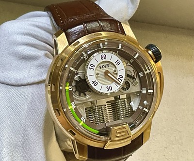 HYT H1 18K Rose Gold Hydro-Mechanical H1 PG-484080 Men s Watch