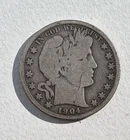 1904 S Barber Silver Half Dollar G/VG Details 50c Coin Only 553K Minted!!