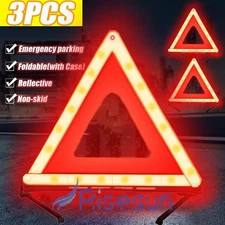 3 PCS Warning Dot Approved Triangle Emergency Reflective Sign Safety Roadside US