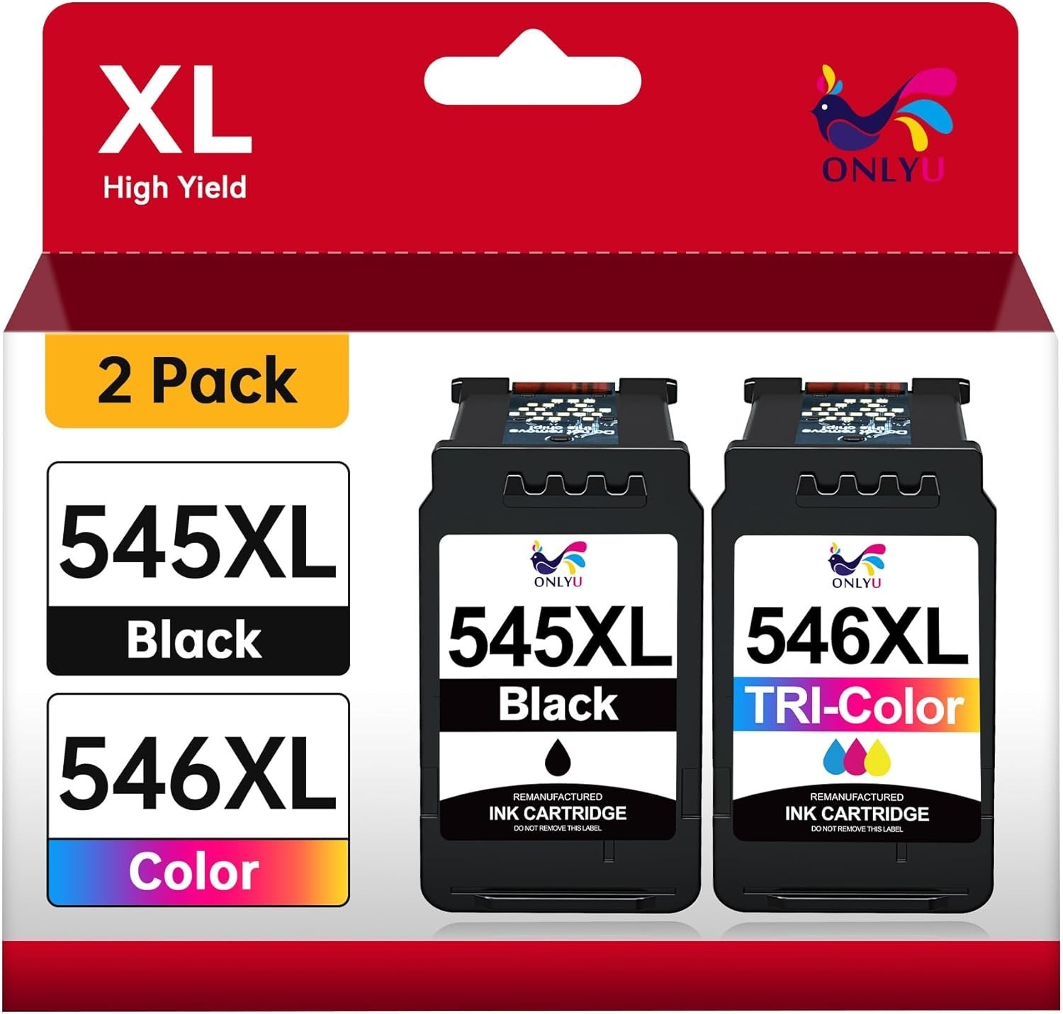 Cartouches Canon 545XL 546XL noir et couleur pour imprimante Pixma TS3450