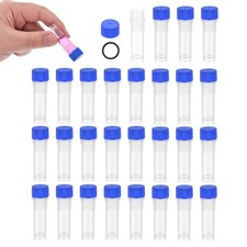 1.0mL Plastic Cryogenic Vial, 28Pcs Cryogenic Storage Tube Blue Clear