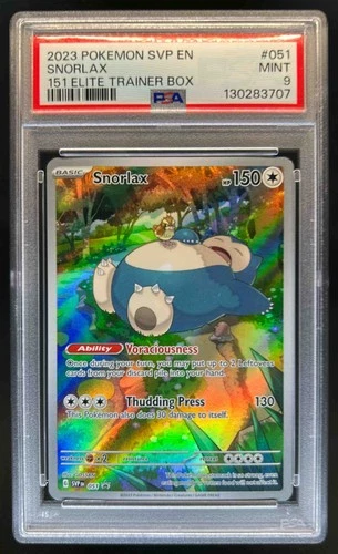 2023 Pokemon SV Black Star Promos Snorlax #051 PSA 9