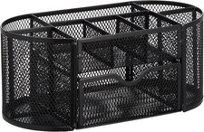 Mesh Desk Organizer with Pen Holder, Pullout Drawer and Office Caddy Storage, 9.
