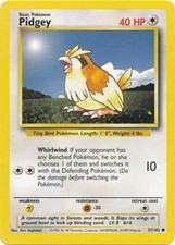 Pidgey 57/102 Base Set Pokemon