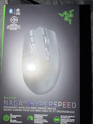 Razer Naga V2 HyperSpeed Wireless MMO Gaming Mouse 19 Buttons 30K DPI Optical
