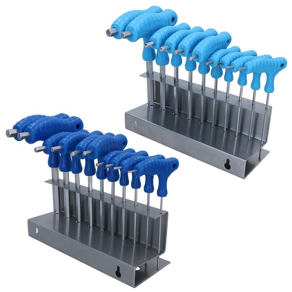 20 Stck. Metrisch MM + Imperial AF T-Bar SechskantschlüSsel-Set InbusschlüSse...-image
