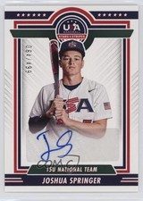 2022 Panini USA Baseball Stars & Stripes Blue Ink /499 Joshua Springer Auto 04xc