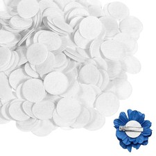 300 PCS Pre Cut Felt Craft Pads, White Round Felt Circles, Non-Woven Fabric C...