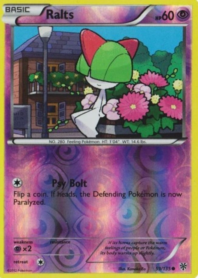 1x Ralts | Plasma Storm | 59/135 | Common | Reverse Holo | LP | Pokemon