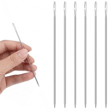 6 Pcs Bait Rigging Needles Stainless Steel Fishing Needle Threader for Saltwa...